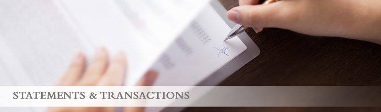 STATEMENTS TRANSACTIONS The Singapore Island Country Club